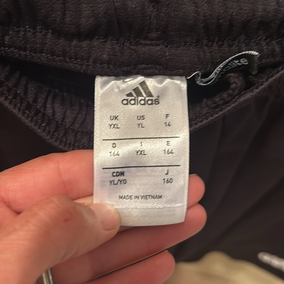 Adidas Dark Black Kids Sports Shorts - Picture 8 of 9